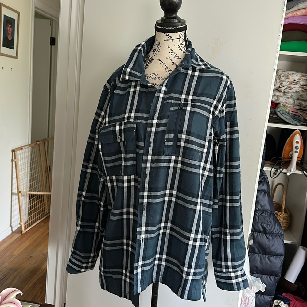 All Terrain Gear x Wrangler dark blue men’s flannel shirt